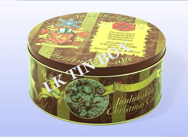 Κίνα Μεγάλο στρογγυλό κιβώτιο δώρων κέικ Χριστουγέννων με την προσαρμοσμένη τυπωμένη ύλη λογότυπων προμηθευτής