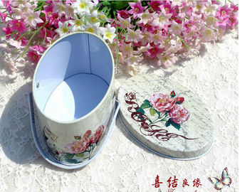 Κίνα ωοειδές διαμορφωμένο κιβώτιο κασσίτερου καφέ 115 * 55 * 120mm Nestle με την εκτύπωση/την αποτύπωση σε ανάγλυφο προμηθευτής