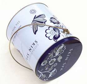 Φυσική round tin box Spa κομψή εκτύπωση σχεδίων Scented με τη λαβή πολυτέλειας προμηθευτής